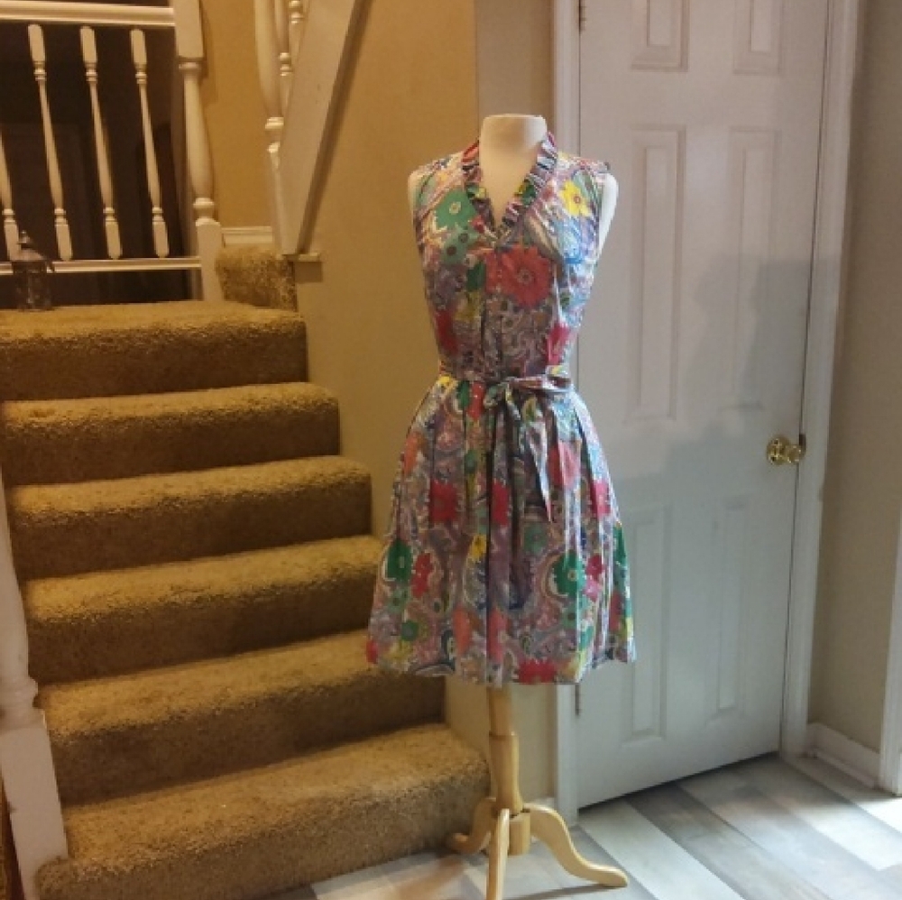 Talbots Multicolor Floral Midi Dress